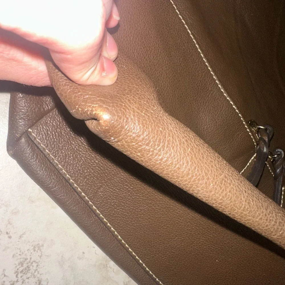 Dooney & Bourke Dillen Large Pocket Sac Brown Pebbled Leather Hobo Shoulder‎ Bag